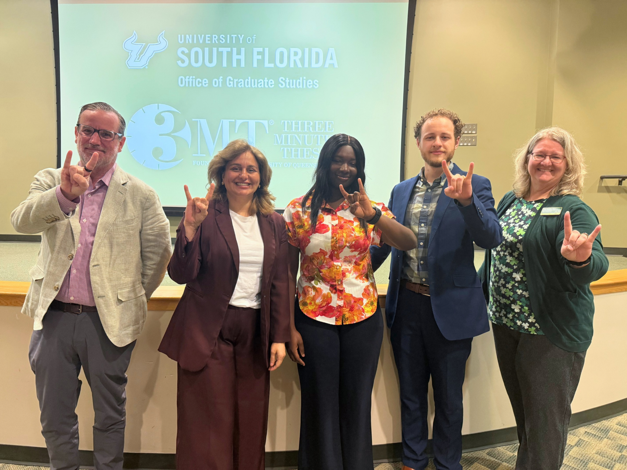 A photo of this year's 3MT winners