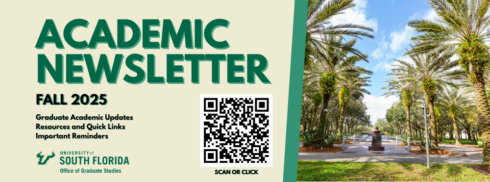 Rotating image of the acadmic newsletter QR code that is linked to the corresponding document