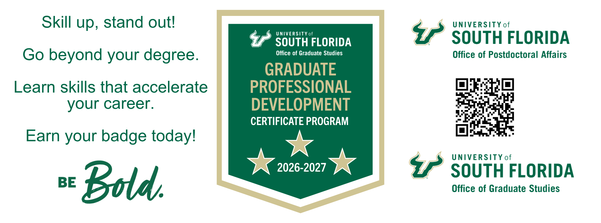 Professional Development banner that advertises the start of courses. 