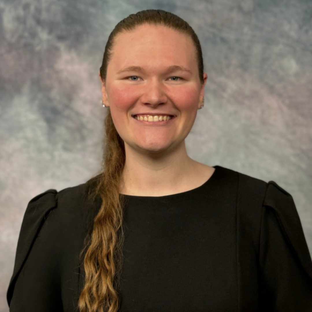 A headshot of Rachel Burton