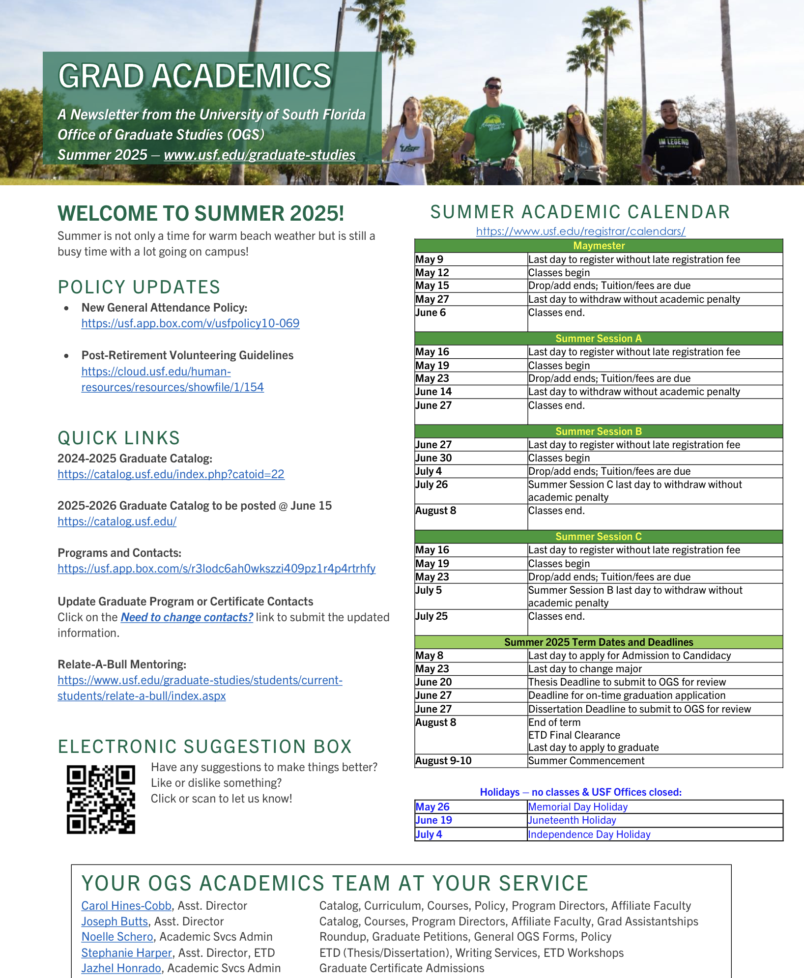 Newsletter cover