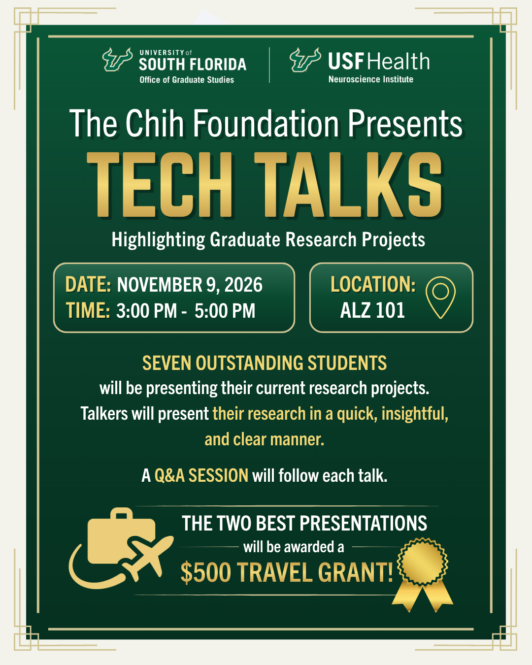 Flyer for Tech Talks 2026