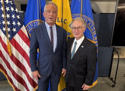 Dr. Charles J. Lockwood with Secretary Kennedy