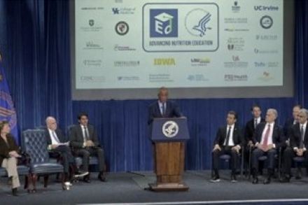 Federal officials discuss nutrition education.