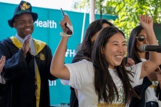 Student Julia Wang finds out where she matched