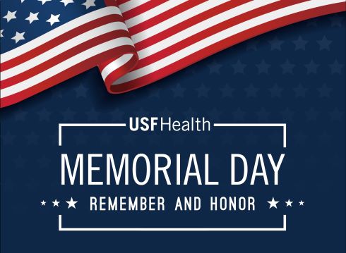 Memorial Day image with flag