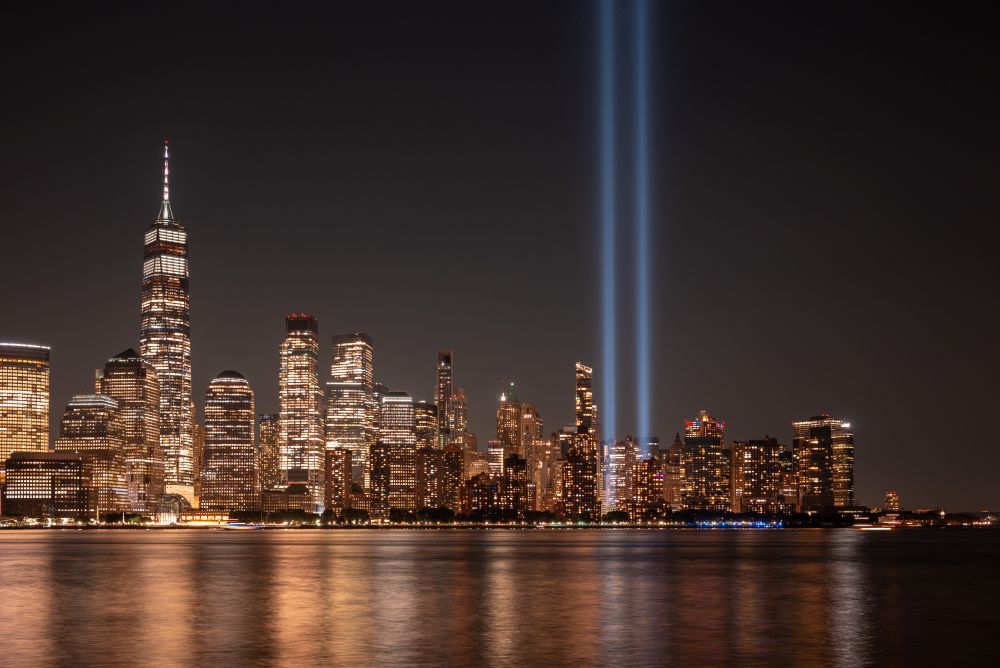 New York City memorializing the fall of the Twin Towers