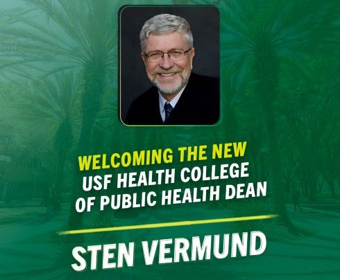 Graphic of new COPH Dean Sten Vermund