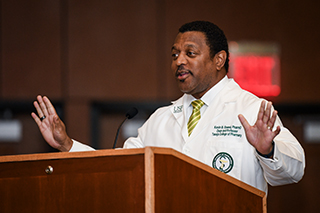 Kevin B. Sneed, PharmD, FNAP, FNPhA, dean of the Taneja College of Pharmacy and senior assiciate vice president of USF Health. 