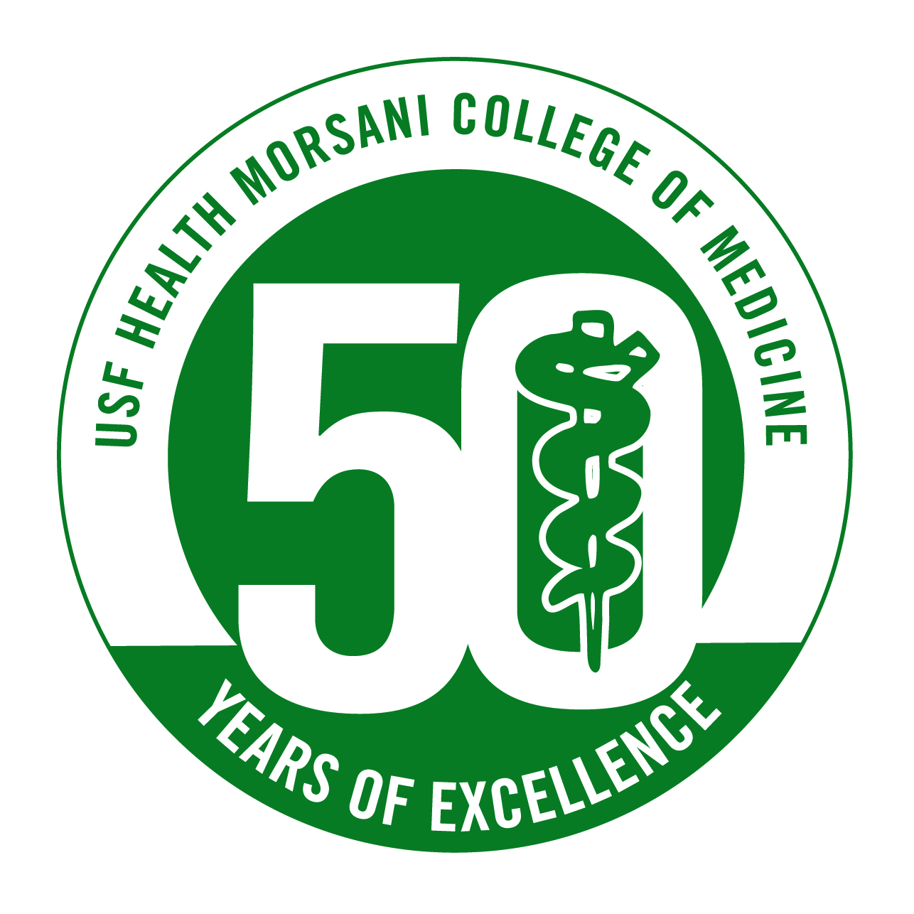 Morsani College of Medicine 50th anniversary graphic