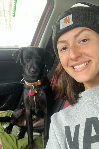 Steen and her dog, Diego