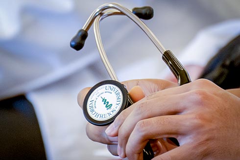 White coat ceremony stethescope
