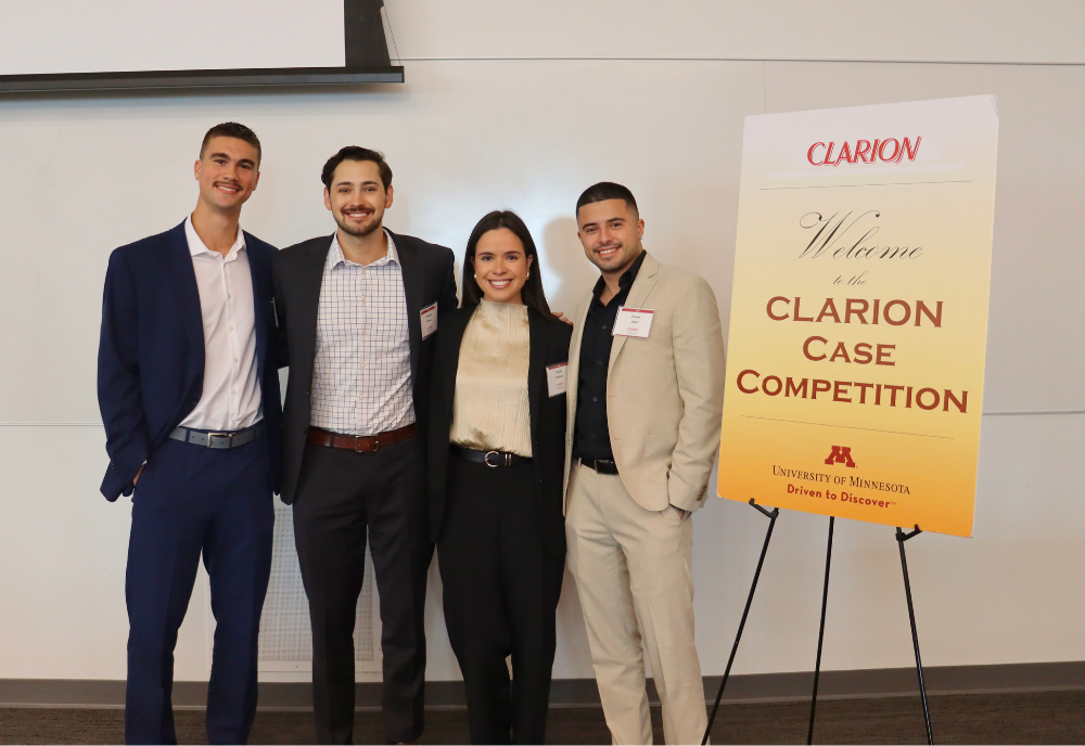 The USF Health Clarion Case Competition team. Tristan Heck, Preston Perez, Camila Cardona, Esaan Azizi 