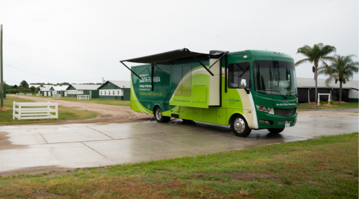 The Mo-Bull Nurse Medical Clinic at the backstretch at Tampa Bay Downs