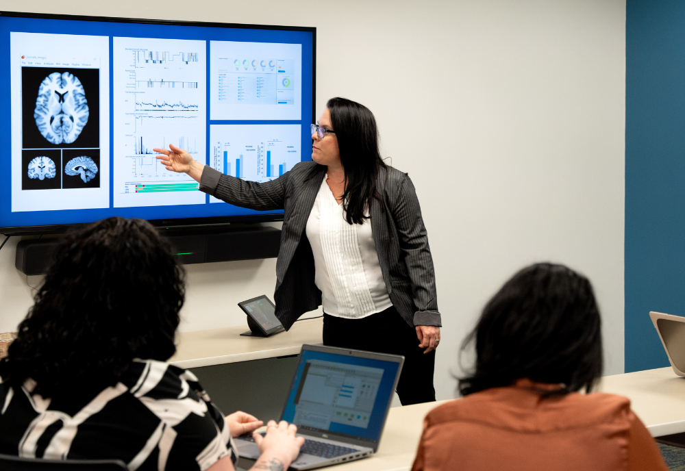 Ashley Curtis, PhD, conducts study in CASH Lab.