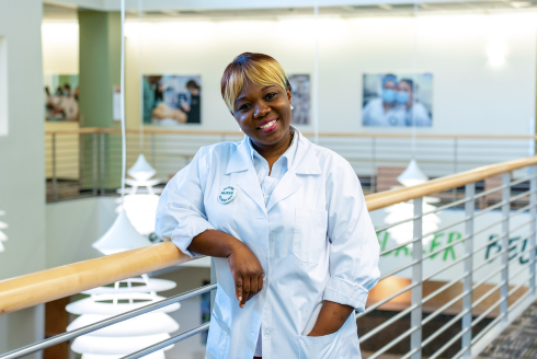 PhD Student Olajumoke Ojeleye poses in the USF Health College of Nursing