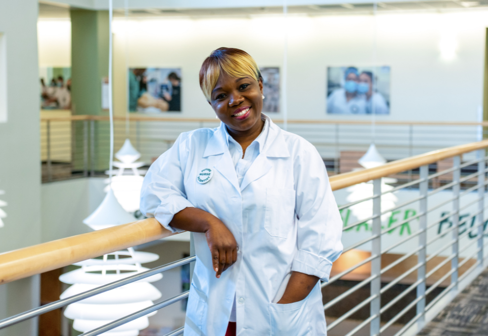 PhD Student Olajumoke Ojeleye poses in the USF Health College of Nursing