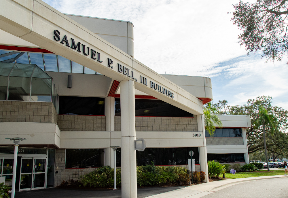 outside view of usf college of public health building 