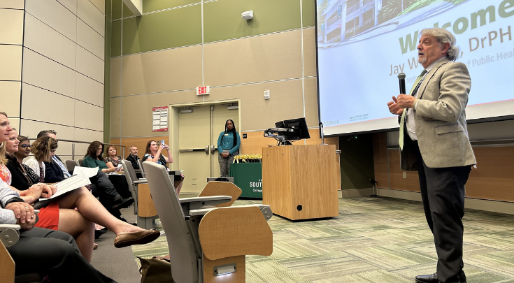 a speaker and audience