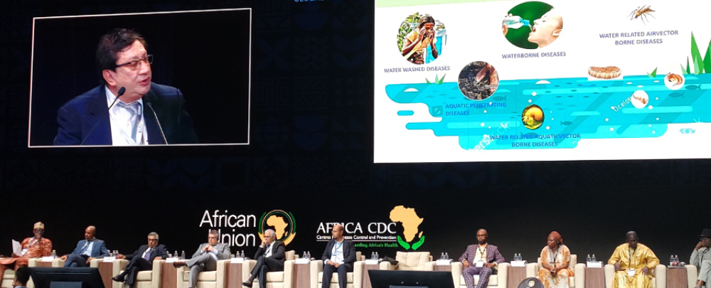 people on stage at African Union Conference