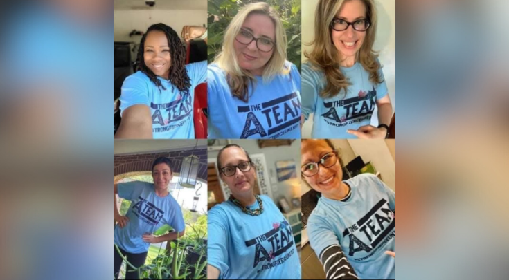 a collage of pictures wearing the same shirt