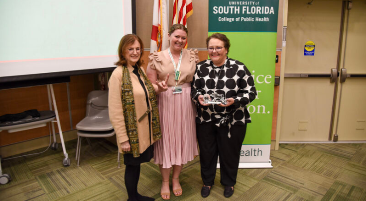 three women smiling