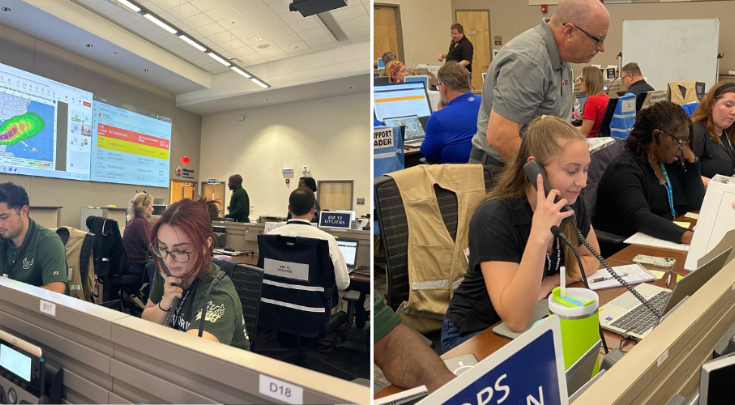 people answering phones