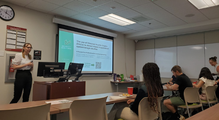 a person teaching a class