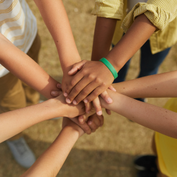 kids holding hands