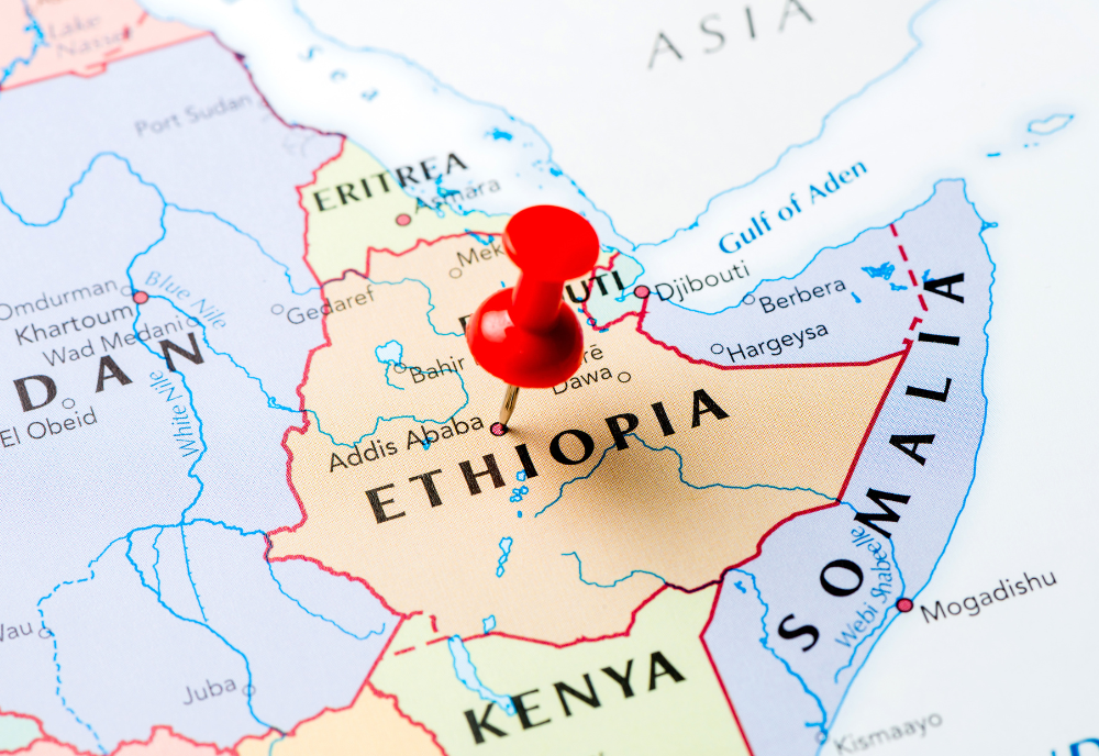 map of Ethiopia 