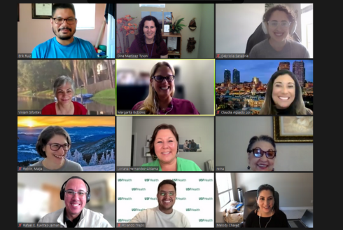 a virtual video conference call