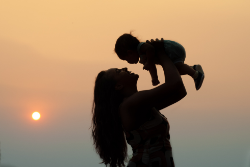 woman and baby