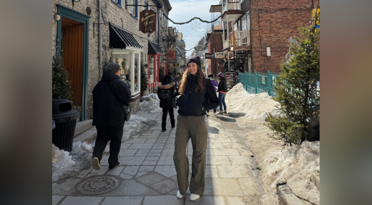 a person on a street