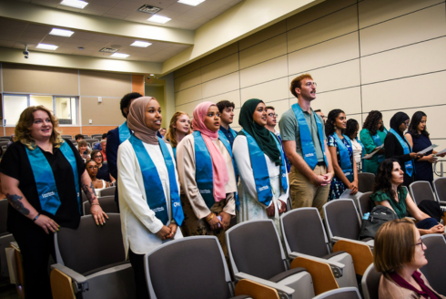 students graduating