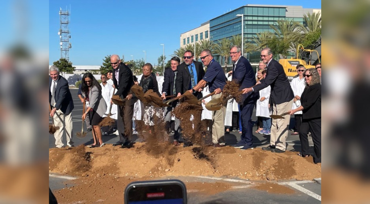 Jeremy Corrigan (center) at the groundbreaking ceremony for the new San Diego County Public Health Laboratory. (