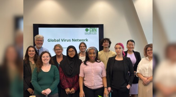 Danielle (back row, center) along with COPH Dean Vermund who is also the chief medical officer of the Global Virus Network (back row, left) and other students of the GVN short course in Translational Virology, December 2025.