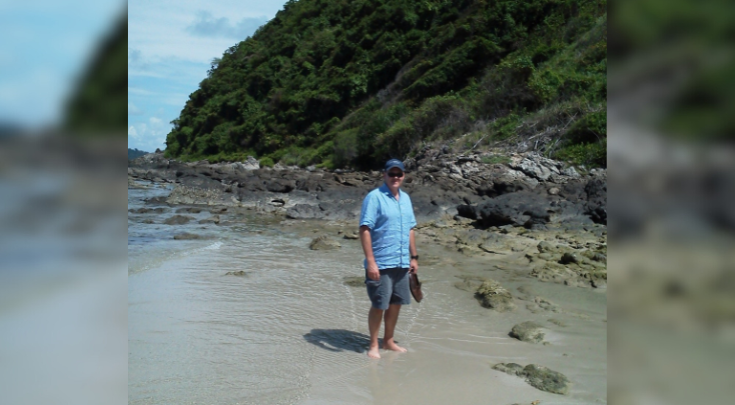 David Kruse on a Thai beach.