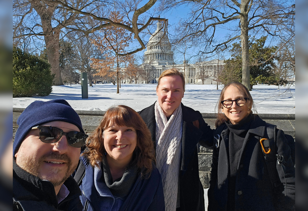 A group of COPH scientists in front of the White House.