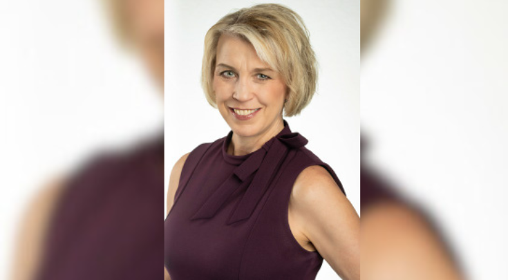 Dr Lauri Wright, a blonde woman with a bob.