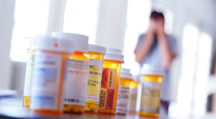 A handful of pills.