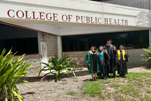 Capped, gowned and public health professional-bound