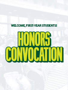 Graphic: Honors Convocation Lime Green Lettering