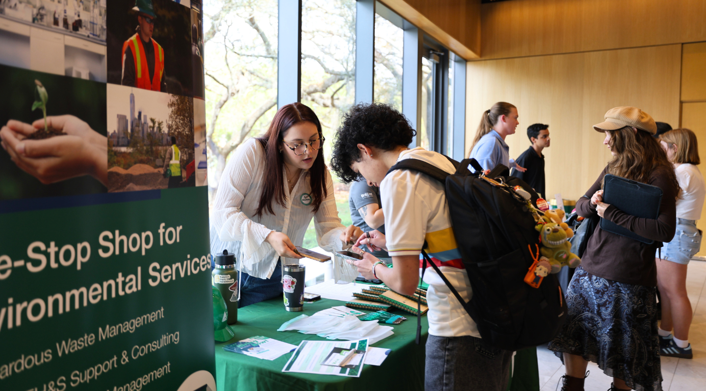 Climate-Teach in participants table at the Climate Career Fair