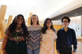 2024 Spring Judy Genshaft Honors College Graduates Mridula Singh, Audra Nikolajski, Nafisa Uddin, and Nader Abdalla