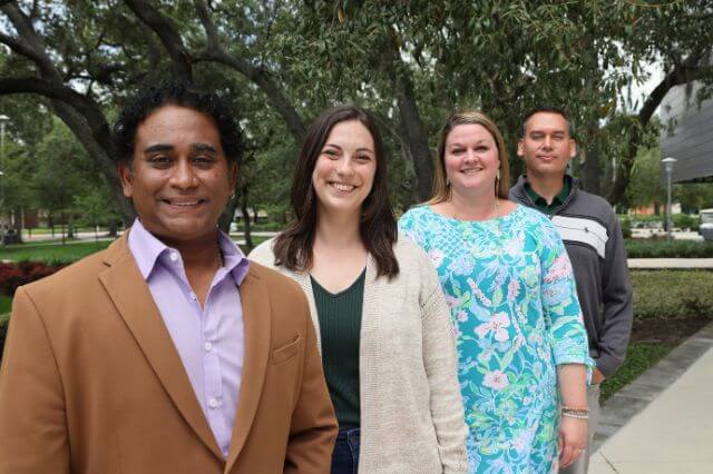ONS Staff group photo outside Honors building