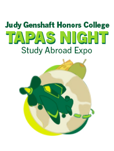 Judy Genshaft Honors College Tapas Night Study Abroad Expo Graphic