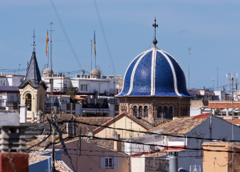 view of top of buildings in Valencia, Spain
