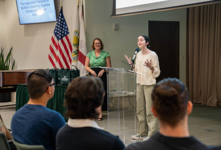 Honors Freshmen present their first year theses at the Honors symposium