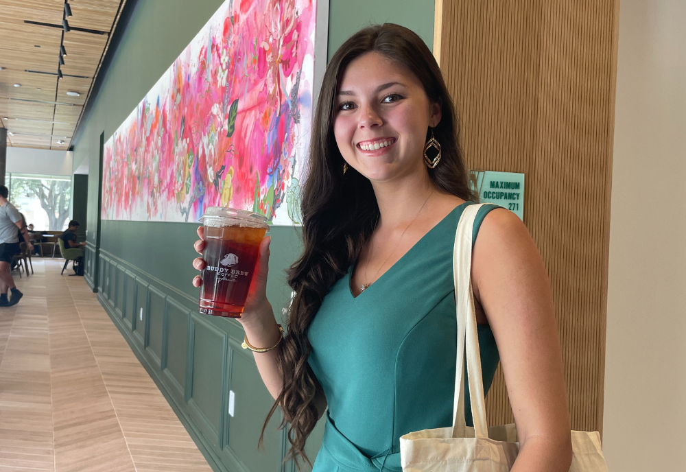 University of South Florida alum Avalon Jade Theisen visits the Judy Genshaft Honors College