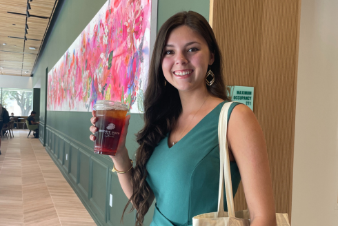 University of South Florida alum Avalon Jade Theisen visits the Judy Genshaft Honors College 